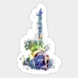 blue guitar Guitar Sticker